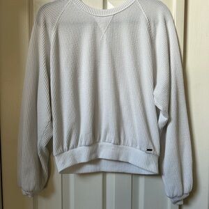 White Ribbed Sweater